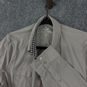 Kuhl‎ Born in the Mountains Womens Button Up Long Sleeve Shirt Gray Medium